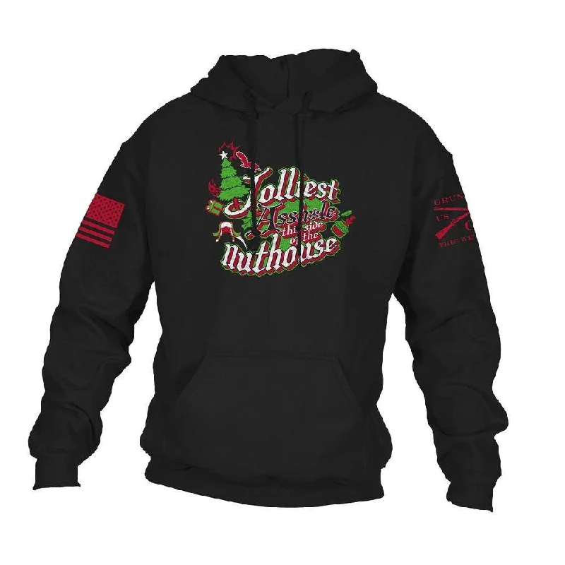 Relaxed Aesthetic This Side of the Nuthouse Hoodie - Black