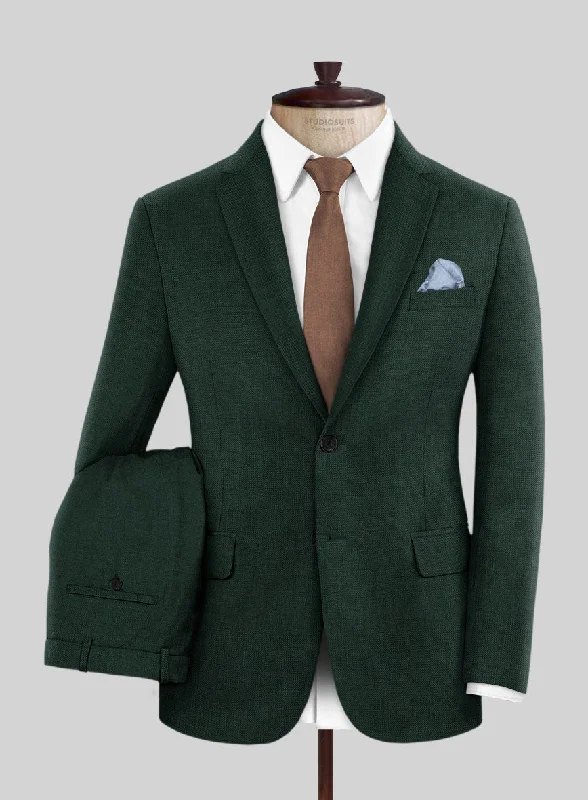 Skate Fashion Huddersfield Stretch Emerald Green Wool Suit