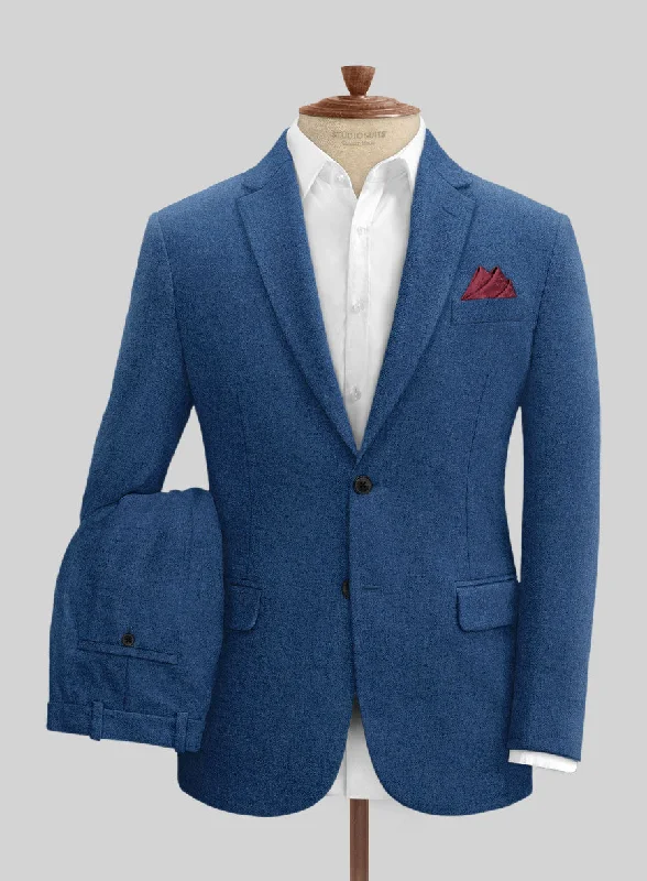 Western Style Naples Cobalt Blue Tweed Suit