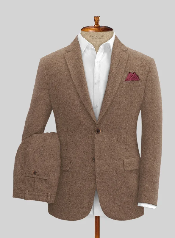 Monotone Outfit Naples Dolce Brown Tweed Suit