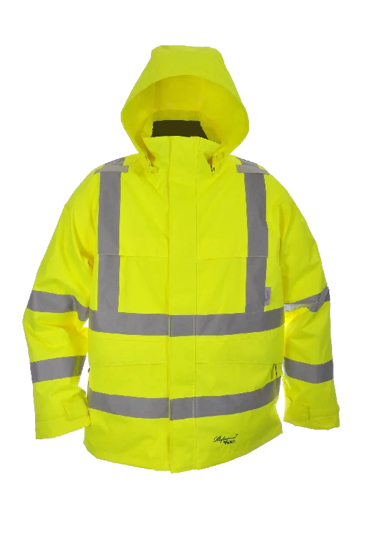 Modern Tailoring Viking Men's Professional® Journeyman Hi-Vis Class 3 Waterproof Trilobal Hooded Jacket