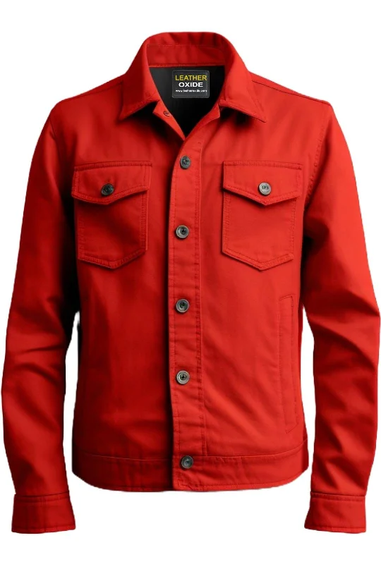 Everyday Minimalism Red Cotton Shirt