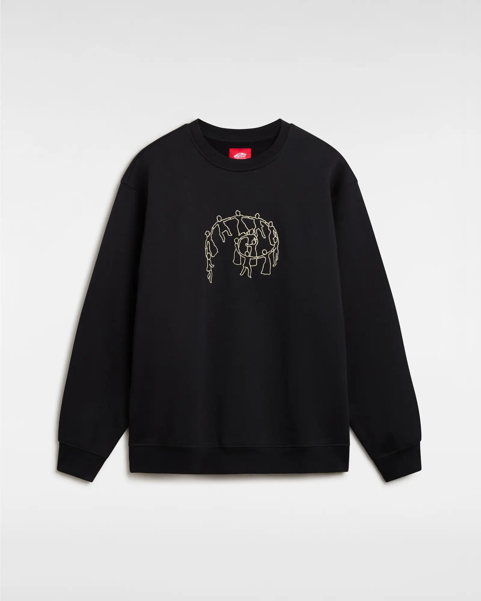 Contemporary Streetwear Hold Hands Sweatshirt in Black