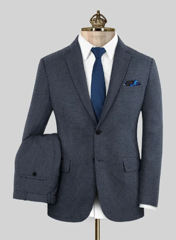 Monotone Outfit Bristol Nailhead Navy Blue Suit