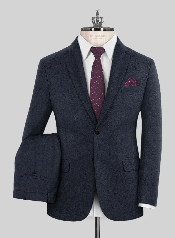 Minimal Urban Bristol Dark Navy Sharkskin Suit