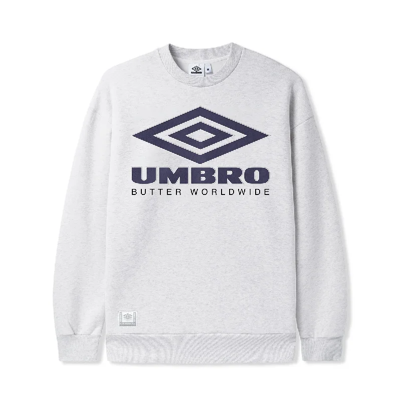 Timeless Elegance Butter x Umbro Logo Crewneck Sweatshirt - Ash