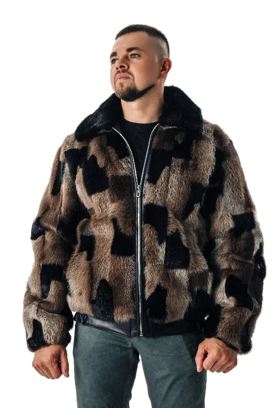 Fashion Forward Otter Fur Bomber Jacket