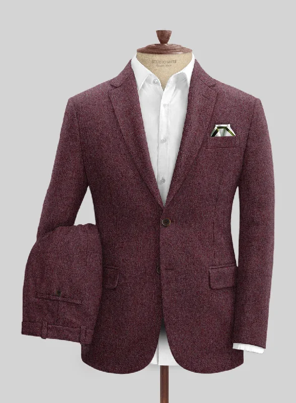 Heritage Style Naples Ramey Wine Tweed Suit