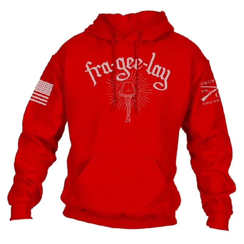 Contemporary Streetwear Fra-gee-lay Hoodie - Red