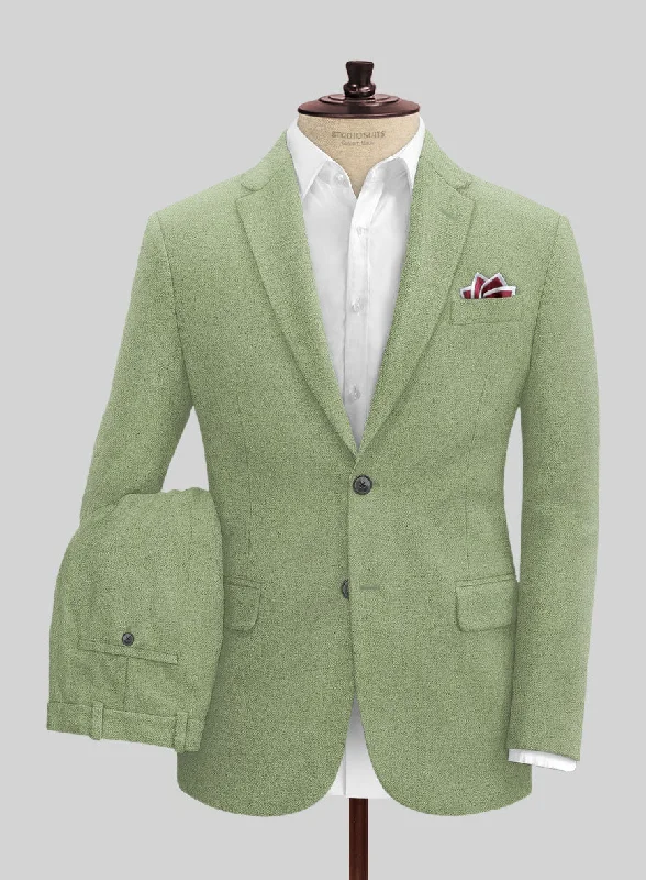 Skateboard Style Naples Light Green Tweed Suit