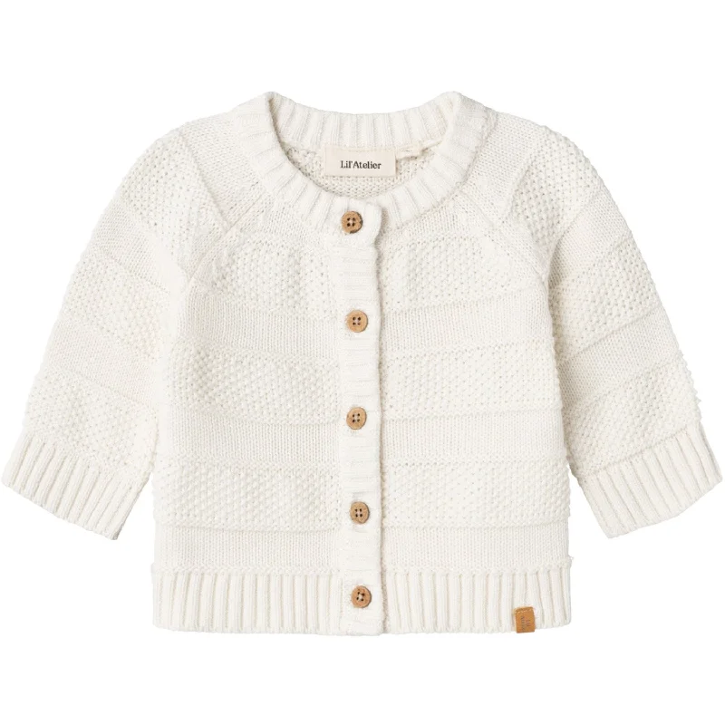 Chic Basics Lil'Atelier Coconut Milk Larson Strik Cardigan