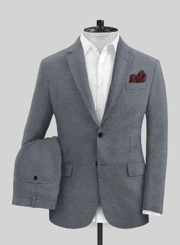 Smart Streetwear Italian Prato Gray Dobby Linen Suit