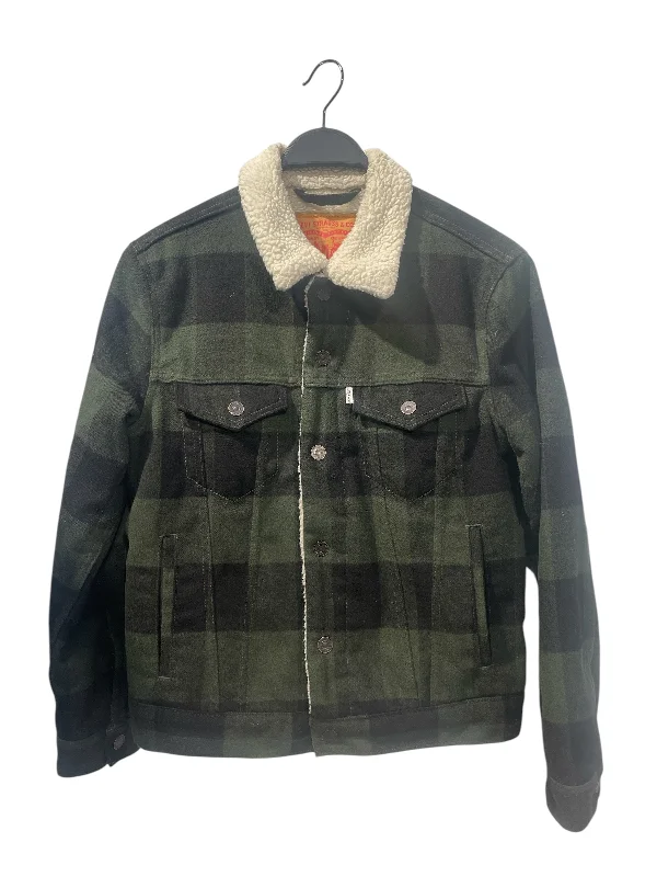 Timeless Outfit Levi's/Jacket/S/Polyester/GRN/Plaid/Trucker Jacket Sherpa Inside