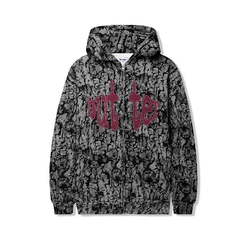 Minimal Sportswear Butter Frenzy Zip-Thru Hood - Grey Camo