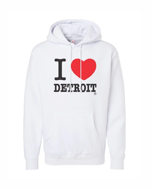 Rugged Fashion Ink Detroit - I Love Detroit - Hoodie - White