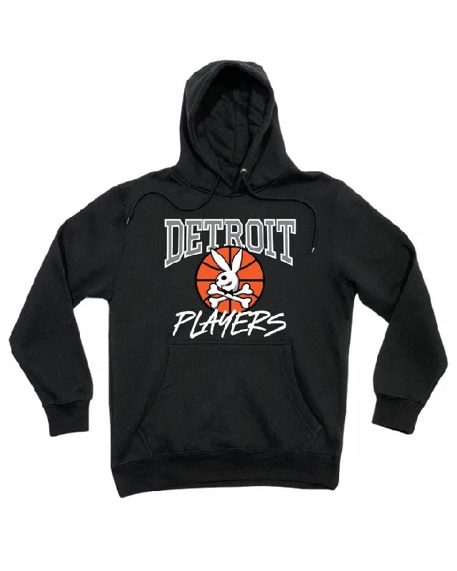 Skateboard Style Ink Detroit Players Hoodie - Black