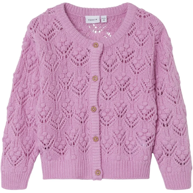 Modern Fit Name It Pastel Lavender Lasille Strik Cardigan