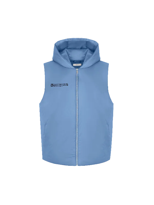 Contemporary Chic Mens DNA Flower-Warmth Gilet—summit blue