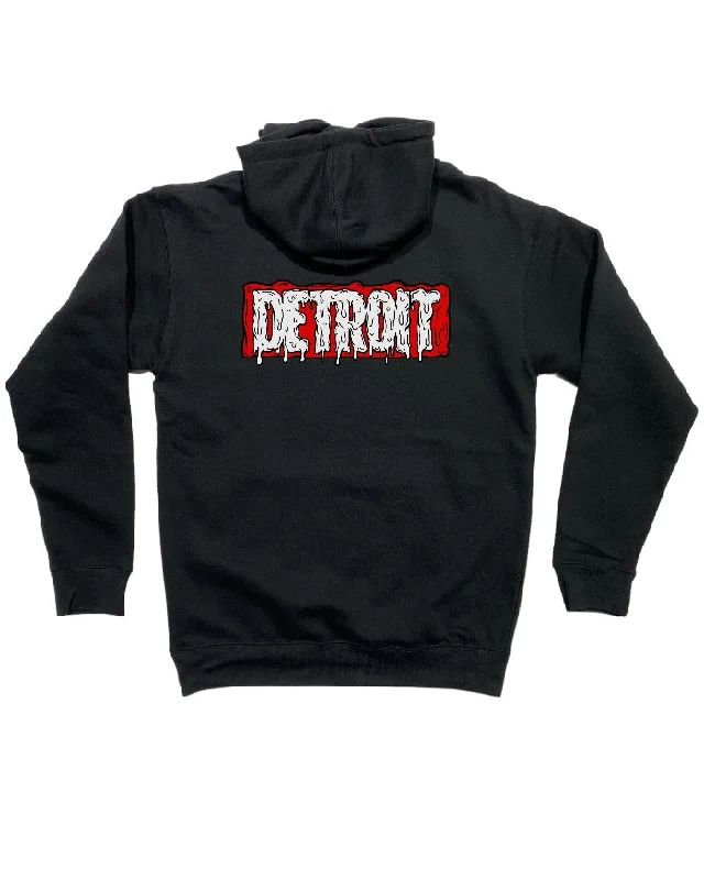 High Fashion Ink Detroit - MARVELous DETROIT DRIP - Premium Heavyweight Hoodie - Black