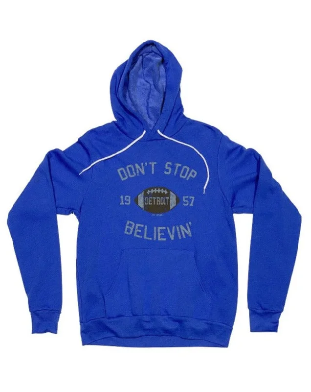 Dark Aesthetic Ink Detroit Don't Stop Believin’ 1957 Hoodie - Heather Royal Blue