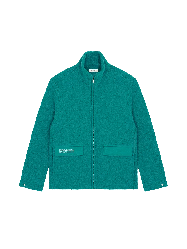 Retro Sporty Men's DNA Utility Wool Jacket—scarab teal