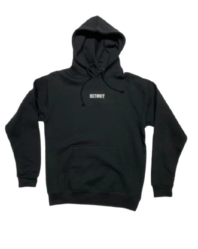 Monochrome Look Ink Detroit Premium Heavyweight Hoodie - Black