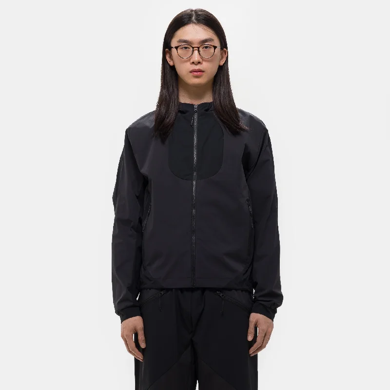 Relaxed Suiting Soft Comp Hooded Jacket in Black