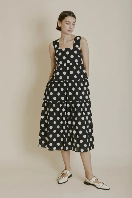 Urban Elegance Autumn selection Polka Dot Midi Dress