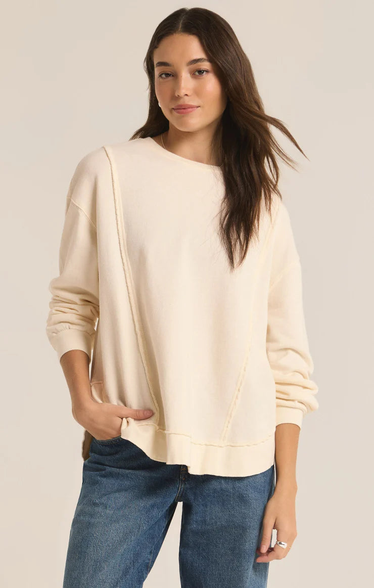 Minimal Earthy Trendy and casual Z Supply Replay French Terry Sweatshirt