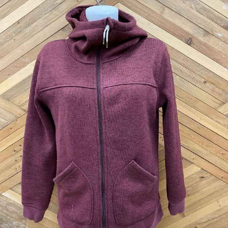 Elevated Fashion Fashionable items Burton - Full-Zip Fleece Sweater: Maroon-women-MD