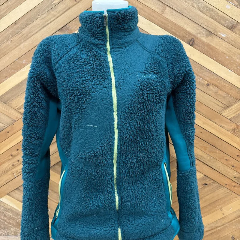 Futuristic Minimalism Romantic data Columbia - Women's Full-Zip Sherpa Fleece - MSRP comp $110: Teal Blue/Green-women-LG