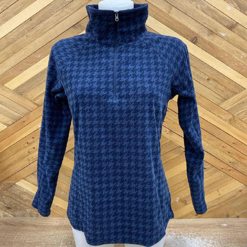 Classic Layers Creative prints Columbia - Women's Patterned 1/4-Zip Fleece - MSRP $55: Navy/Blue-women-MD