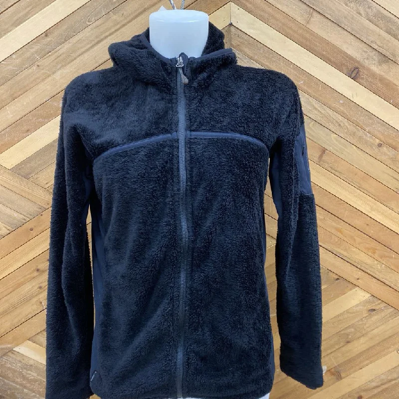 Playful Prints Fresh and capable Columbia - Women's Titanium Zip-Up Hooded Fleece - MSRP $120: Black-women-LG