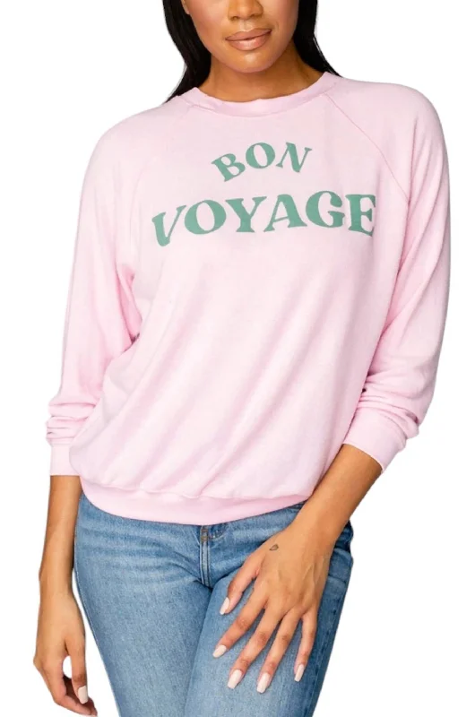 Courtney Bon Voyage Sweater In Pink