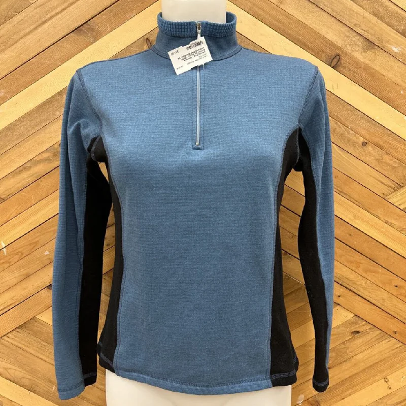 Soft Casual Boutique recommendation Valhalla Pure - Women's Quarter Zip Fleece - MSRP compared $140: Blue/Black-women-SM