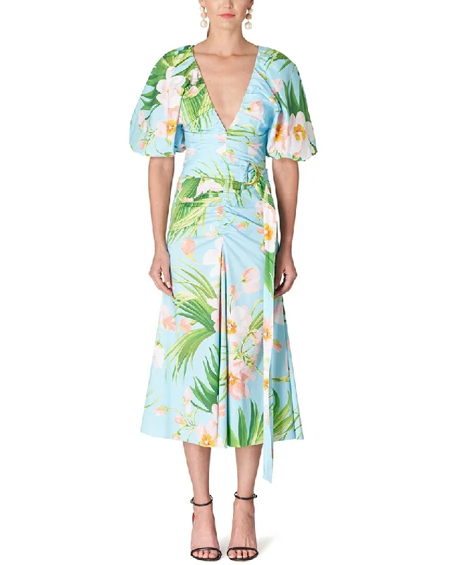 Classic Chic Carolina Herrera Ruched Front Seam Dress