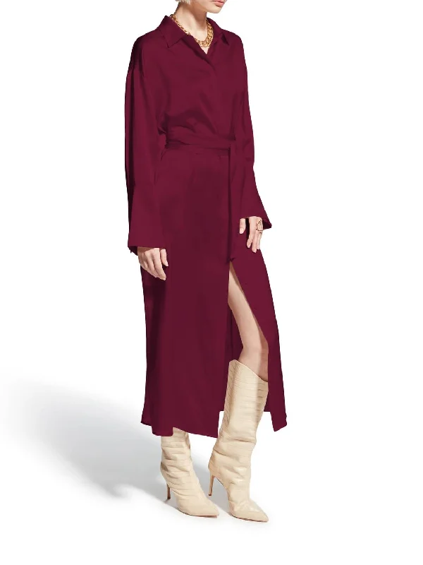 High-End Streetwear Elsa Shirt Dress In Port Royal