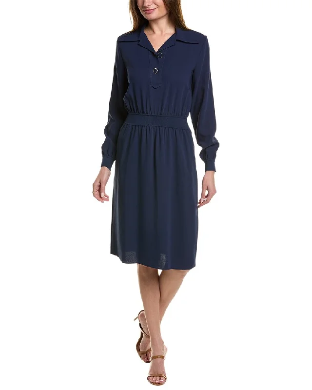 Contemporary Edge Lafayette 148 New York Gathered Waist Dress