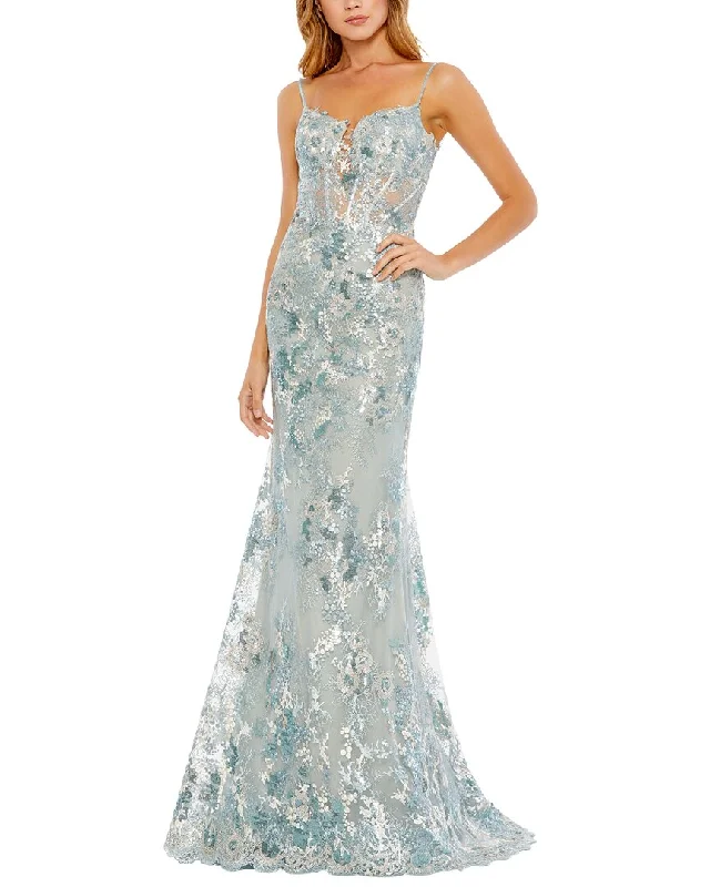 Tailored Grunge Mac Duggal Trumpet Gown