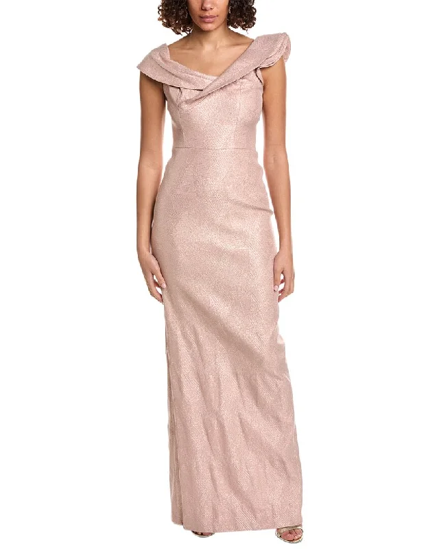 Futuristic Minimalism Teri Jon by Rickie Freeman Shimmering Gown