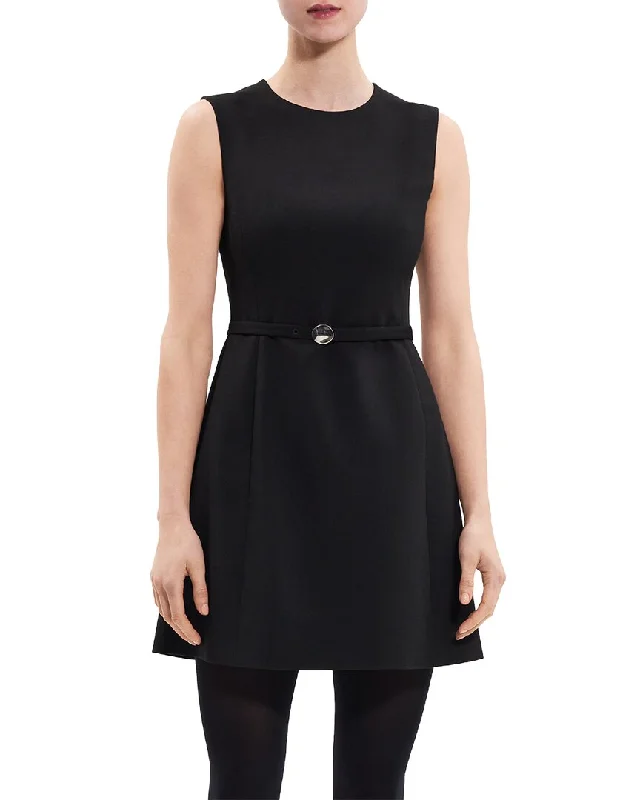 Trendy Casual Theory Sculpted Wool-Blend Mini Dress