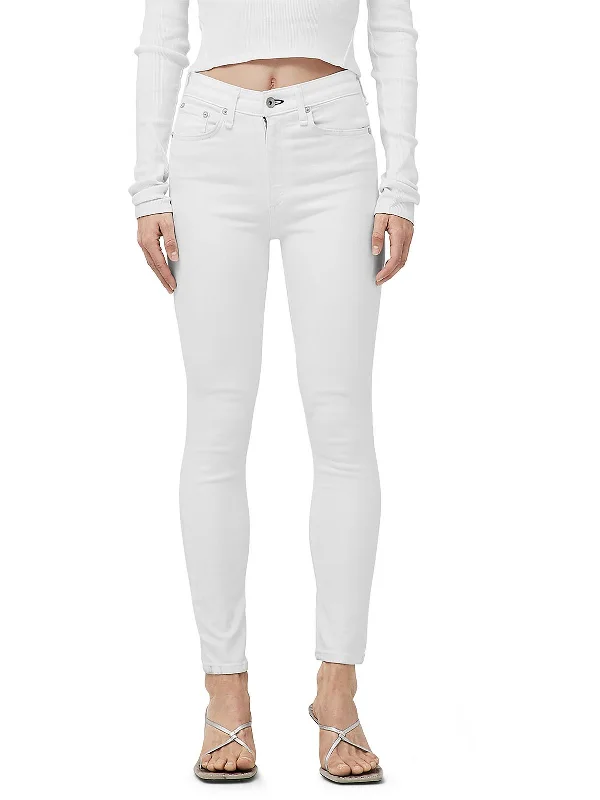 Womens High Rise Stretch Skinny Jeans