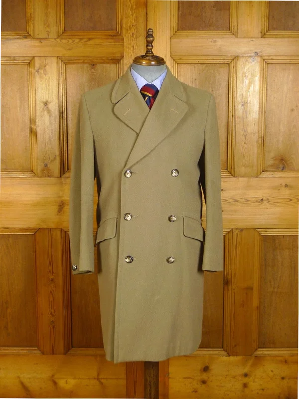 24/1042 heavyweight 1950s vintage melton wool d/b british warm style overcoat 40