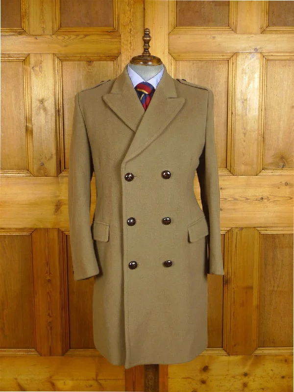 24/1066 immaculate vintage crombie melton wool heavyweight british warm overcoat 40