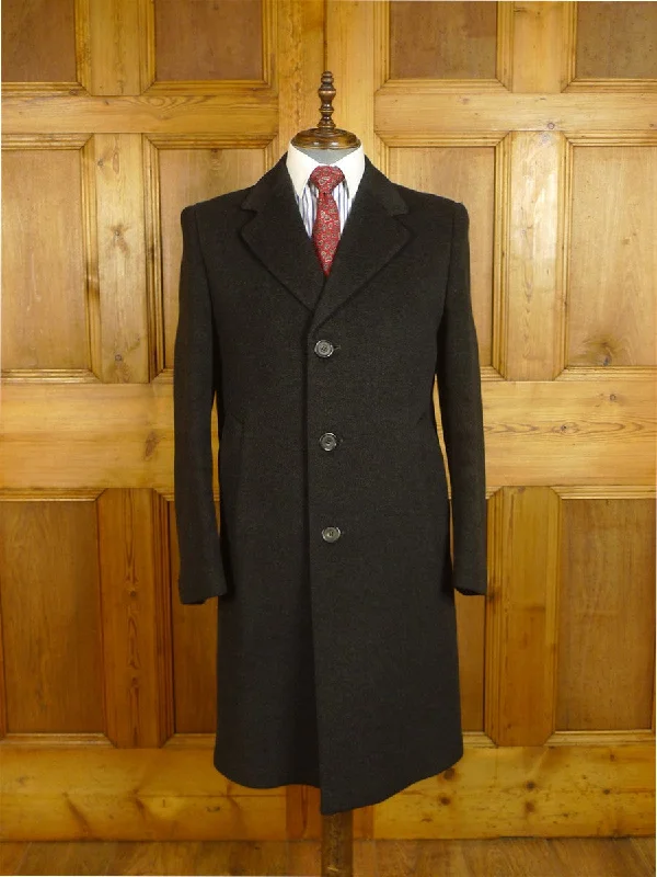 24/1067 near immaculate vintage crombie wool heavyweight grey overcoat coat 41-42