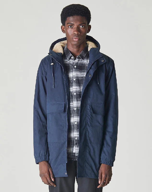 RAKA SHERPA LINED MENS PARKA | NAVY