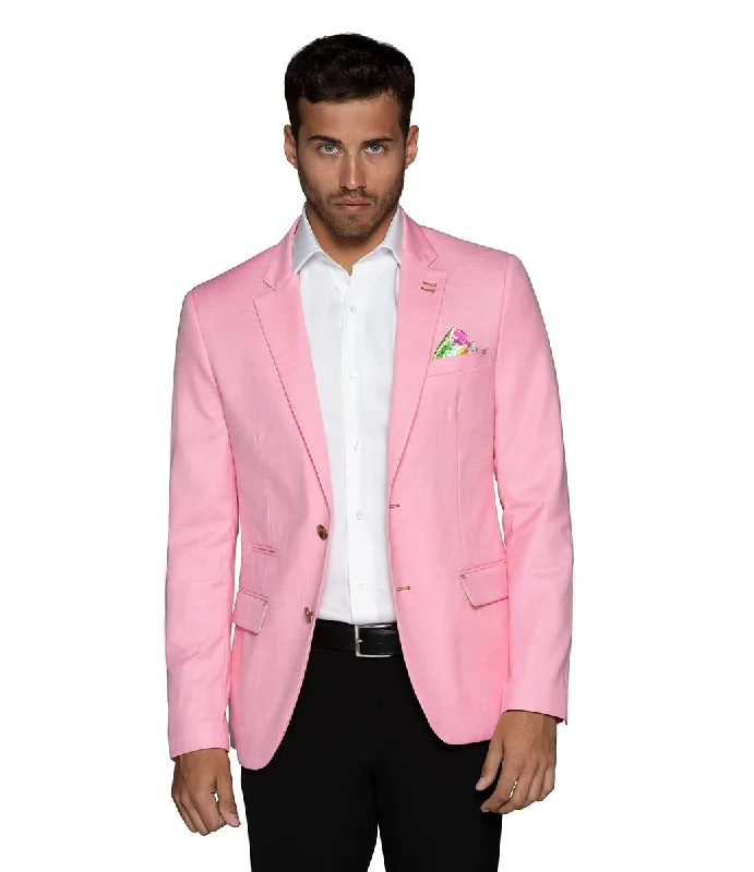 Bertigo Blazer | TURIN-52 PINK TWILL BLAZER