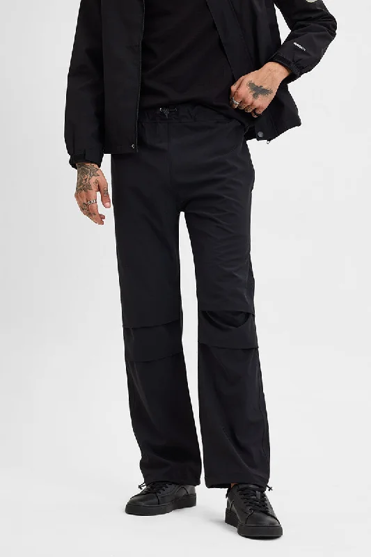 Black Relaxed Fit Cargo Pant