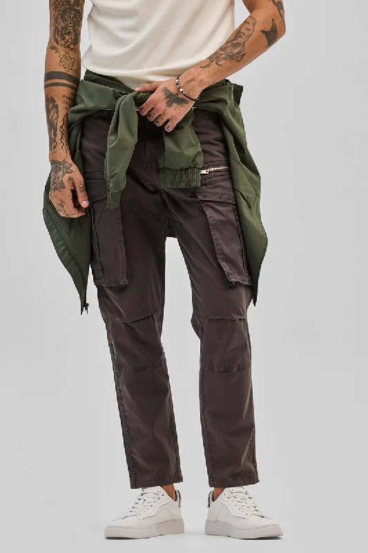 Carob Brown Relaxed Fit Cargo Pants