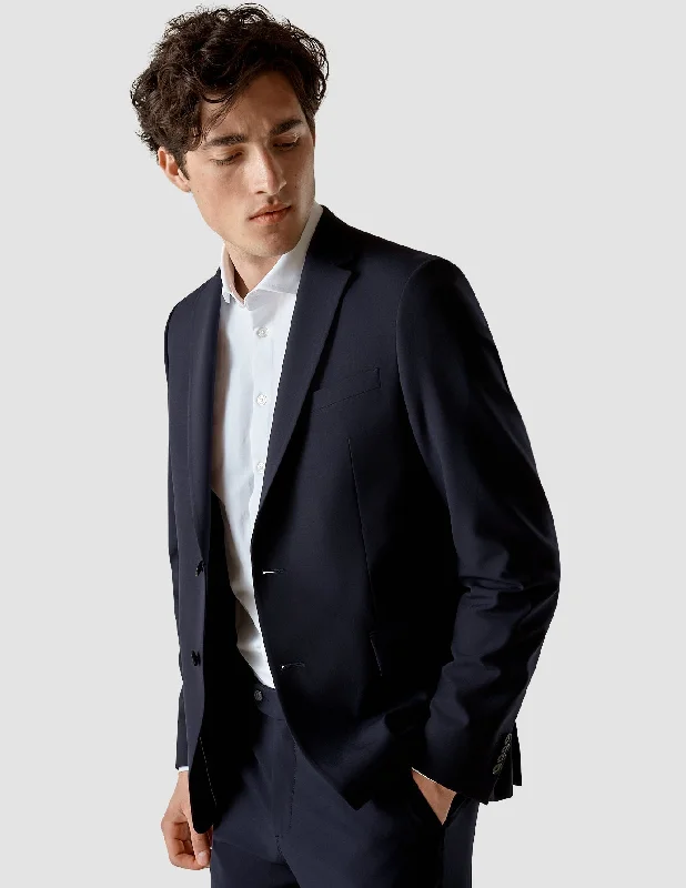 Minimal Sportswear Modern Coats Essential Blazer Slim Midnight Blue